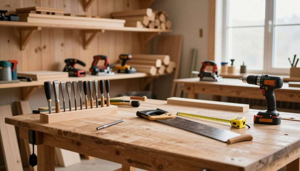 Essential tools and equipment for woodworking in a home workshop Essential tools and equipment for woodworking in a home workshop